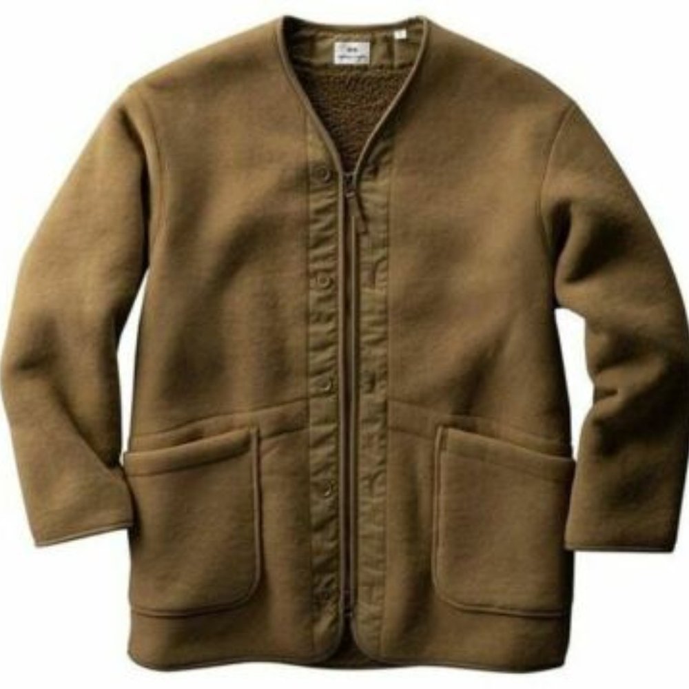 Uniqlo Engineered Garments Fleece Collarless Coat